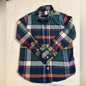 GAP Kids Holiday Plaid Button Down Shirt